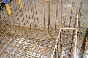 Kombination aus Beton und Betonstahl